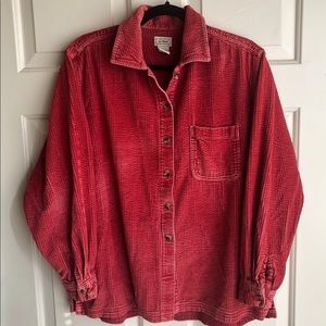 Vintage L.L. Bean Red Corduroy Shacket